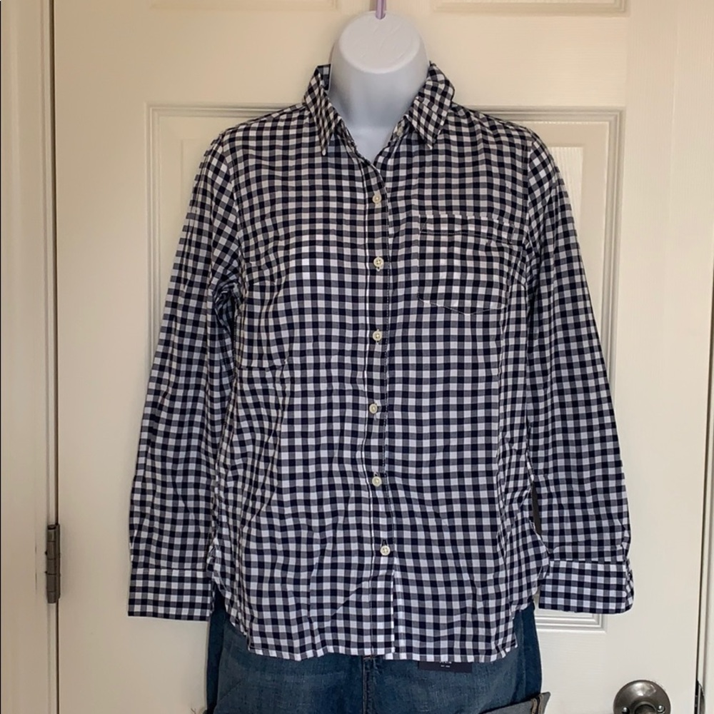 NWT OLD NAVY gingham longsleeves top